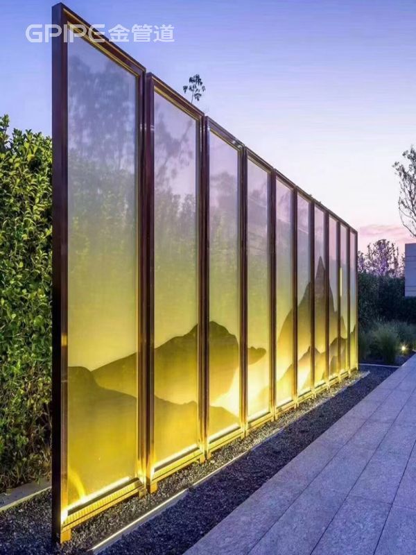 小區(qū)花園不銹鋼屏風(fēng)